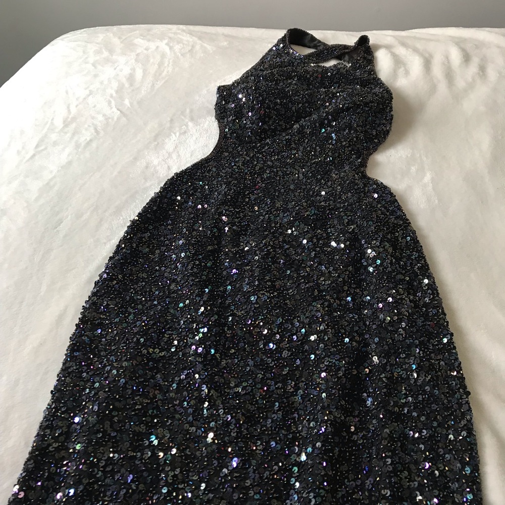 Long High Neck Prom Dress